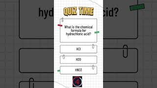 What is the chemical formula for hydrochloric acid quiztime quiz quizchallenge quizquestions q [upl. by Dever]