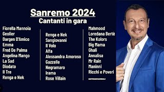 FESTIVAL DI SANREMO 2024 I 30 CANTANTI IN GARA  TANTI BIG  TITOLI BRANI CANZONI [upl. by Dolf718]