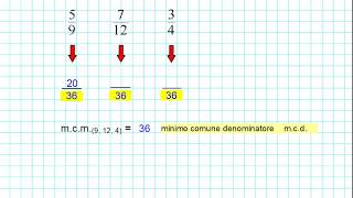 Riduzione di frazioni allo stesso denominatore [upl. by Acimot]