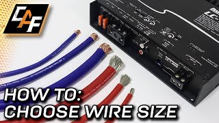 What WIRE GAUGE SIZE for amplifier install How to calculate [upl. by Honora]