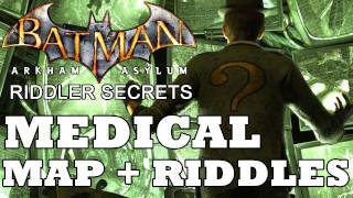 Batman Arkham Asylum Medical Building Secret Map Location and Riddle Solutions [upl. by Minardi]