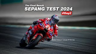 Enea Bastianini is the fastest  2024 Sepang MotoGP Test Results  Day 2 [upl. by Telrats]