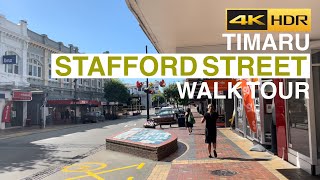 Timaru Stafford Street Walking Tour New Zealand 4K [upl. by Tibbetts976]