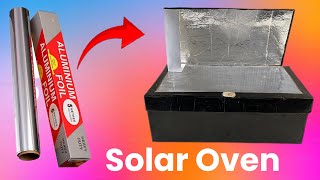 How to make solar oven with shoe box at home  Solar cooker from cardboard  Science project [upl. by Flavius]