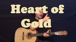 Heart of Gold Neil Young Guitar Lesson Easy Strum Chord Licks How to Play Tutorial [upl. by Jeavons343]