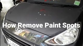 How To Remove Paint Spots From Your Car My Hyundai Santro [upl. by Retsila]