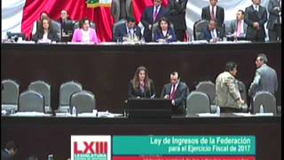 Aprobación Ley de Ingresos 2017 General y Particular [upl. by Tonye]