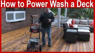 How to Power Wash a Deck [upl. by Dirrej91]