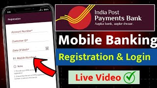 India Post Payment Bank Mobile Banking Registration  ippb mobile app login kaise kare 2024 [upl. by Nnyllatsyrc]