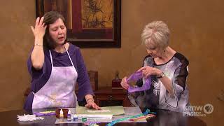 Painting lace Creative Living with Sheryl Borden Guest Patty Dunn [upl. by Ennaed]