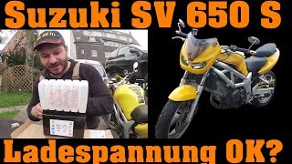 Suzuki SV650S  neue Batterie und ein Relger 🔧🔧🔧 [upl. by Monahan]