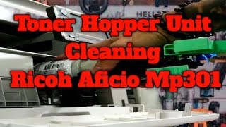 Toner Hopper Unit Cleaning Ricoh Aficio Mp301 [upl. by Midge]