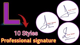 Unique Signature style of my name  L Signature Style  education LletterSignatureAyeshaAwan20 [upl. by Pomeroy]