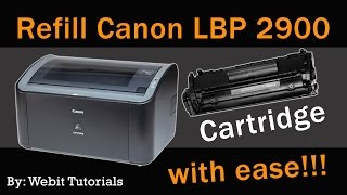 Canon LBP 2900 toner refill tutorial Easy Method [upl. by Yanehc12]