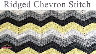 Super Easy Crochet  Ridged Chevron  Zig Zag Stitch step by step [upl. by Asilef]