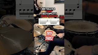 How to Play Metallica One Sextuplet Drum Pattern drums [upl. by Ilek]