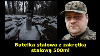 Butelka stalowa z zakrętką stalową 500ml [upl. by Pren]