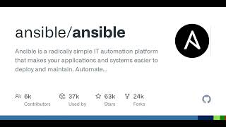 AI Podcast GitHub  ansibleansible Ansible is a radically simple IT automation platform that [upl. by Oxley]