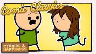 Kissing On The First Date  Cyanide amp Happiness Comic Classics shorts [upl. by Keever]