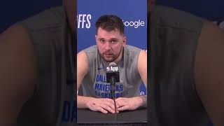 Mavericks vs Thunder Game 2 Luka Doncic gets interrupted in the craziest way during his interview [upl. by Lesya]