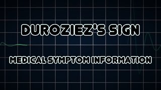 Duroziezs sign Medical Symptom [upl. by Aiselad]