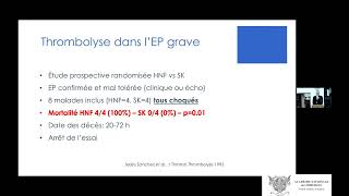 Indications de la thrombolyse dans l’embolie pulmonaire en 2022 [upl. by Kcaj]