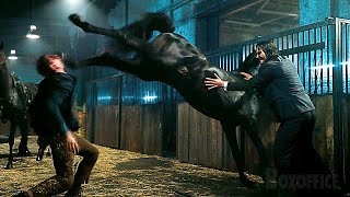 John Wicks greatest weapon A HORSE  John Wick Chapter 3  Parabellum  CLIP [upl. by Akirre]