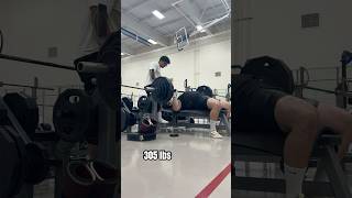 305 lb bench press bench powerlifting gym [upl. by Donahoe894]