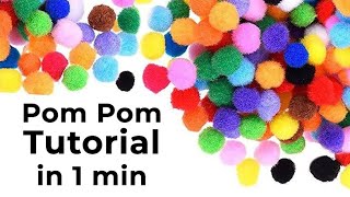 How to make perfect Pom Pom with your hand super Easy Shorts [upl. by Mila187]