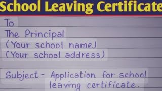 Application for school leaving certificate in englishschool leaving certificate application [upl. by Ynnej]