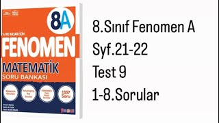 8SINIF FENOMEN A S2122 TEST 918SORULAR [upl. by Tingley]