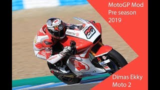 Gameplay motogp 13 Mod Pre Season 2019 by alica Nafezaa  Dimas Ekky Moto 2 Misano [upl. by Skillern]