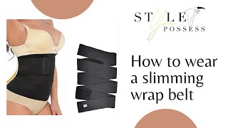 HOW TO WEAR SLIMMING WRAP BAND BELT waistshapers waisttrainer waist waistbelt waistcincher [upl. by Nylarak]