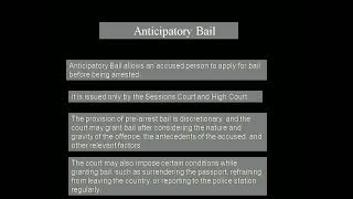 Types of Bail  Anticipatory Bail CrPC By CA Anjali [upl. by Balliett]