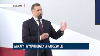 Konferencja Ministra Edukacji P Czarnka  O wynagrodzeniach nauczycieli  TV Republika [upl. by Deibel]