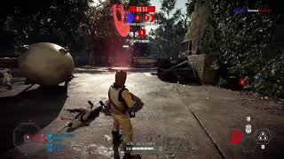 SWBF2 Instant Action Mission Attack Galactic Empire Yavin 4 Gameplay [upl. by Vanna]