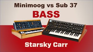 Minimoog Model D vs Sub 37 Bass [upl. by Neerahs]