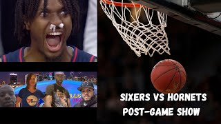 Sixers beat the Hornets Maxey takes an elbow to the nose Brandon Miller ejected [upl. by Norry]