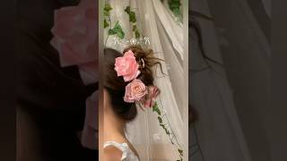 DIY rose hair clip😱🔥shorts viral giftideas creditthisartperson [upl. by Calli]