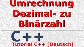 ZuschauerFrage C Umrechnung Dezimal zu Binärzahl [upl. by Akinnej]