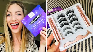 How to Easily Apply Magnetic Eyelashes Arishine Magnetic Lashes Tutorial [upl. by Esmeralda]