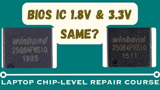 Laptop Repair  18V AND 33V BIOS IC Programming  Are they both same   in English [upl. by Ecnaret]