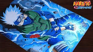 How to DrawquotHatake Kakashi with Chidoriquotstep by stepTutorialfor beginnersNarutoShippuden [upl. by Maida454]