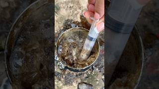 Survival Skills single mom show wash hands to save soap in forest camping outdoor bushcraft [upl. by Loughlin]