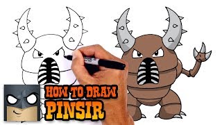 How to Draw Pokemon  Pinsir  Step by Step [upl. by Kruger651]