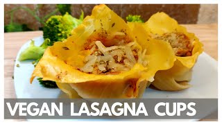 Easy Vegan Lasagna Cups shorts [upl. by Millian94]