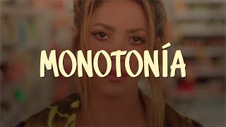 Shakira Ozuna  Monotonía Video LetraLyrics [upl. by Tnilc]