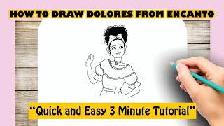 How to draw DOLORES FROM ENCANTO [upl. by Lolanthe]