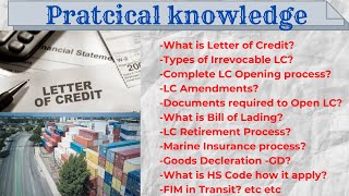 What is LC  types of LC  LC opening process  LC amendments  EIF  FIM in transit [upl. by Unni145]