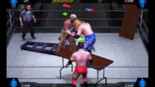 WWE SD HCTP TLC 4 way match pt1 [upl. by Ennovahs]